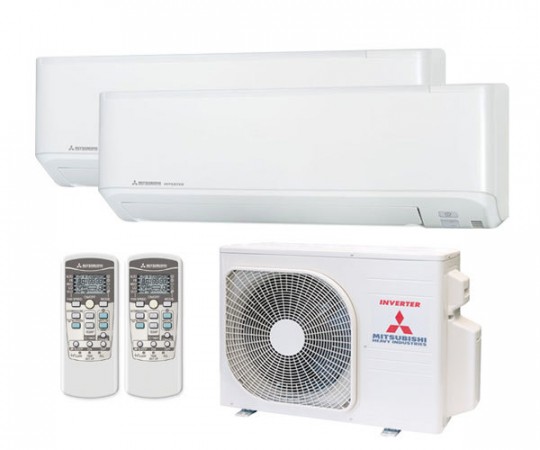 Мульти сплит система на 2 комнаты Mitsubishi Heavy SCM40ZS-S/SKM20ZSP-S*2шт