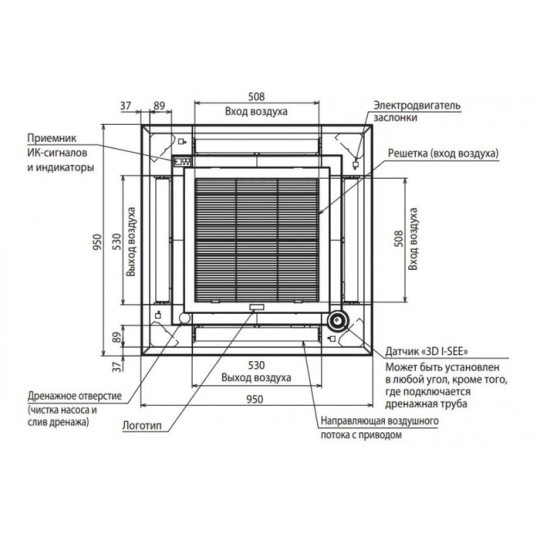 Панель с датчиком Mitsubishi Electric PLP-6EAER