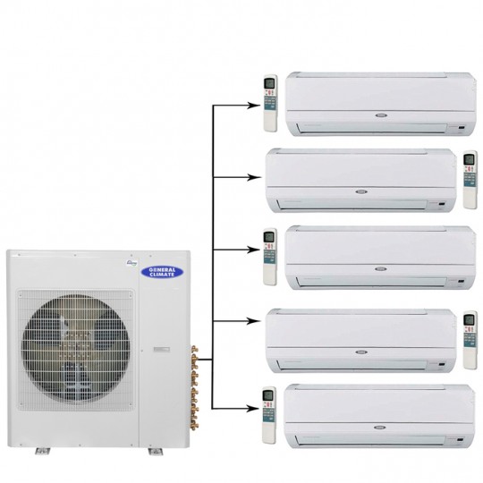 Мульти сплит-система на 5 комнат General Climate GU-M5E42H1/GC-ME07HRI*5шт
